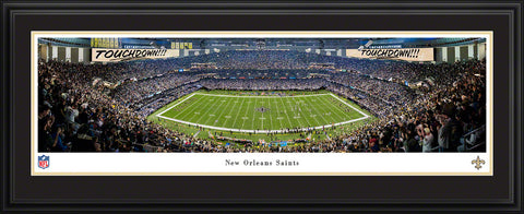NFL Saints Panoramic Picture Framed - Caesars Superdome NFL Fan Cave Decor