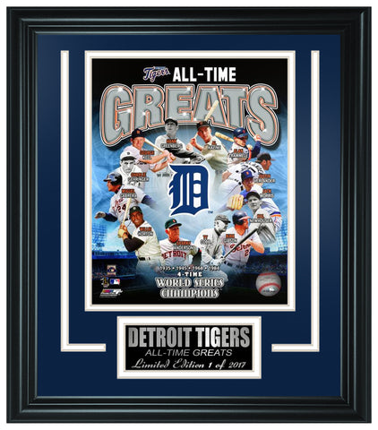 Detroit Tigers All-Time Greats Limited Edition Frame. FTSPA174 - National Memorabilia
