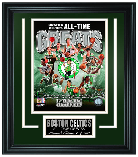 NBA Boston Celtics All-Time Greats Limited Edition Frame. FTSOK247