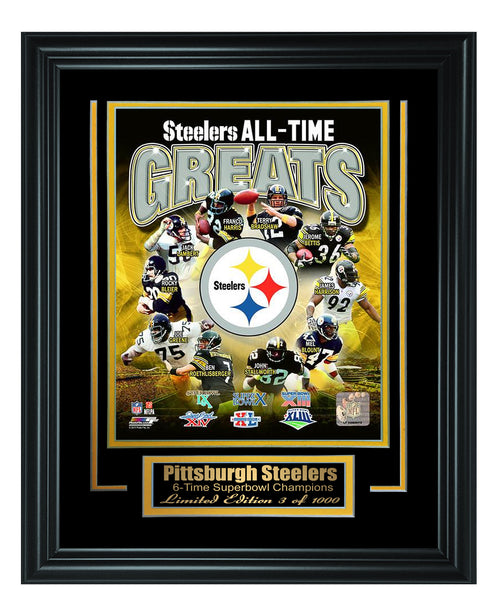 Steelers - Pittsburgh Steelers All-Time Greats 8x10 Framed FTSSL150
