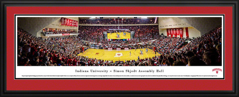 Indiana Hoosiers Basketball Panoramic Picture Framed - Simon Skjodt Assembly Hall