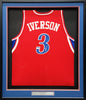 NBA 76ERSAllen Iverson Autographed Framed Red Jersey JSA