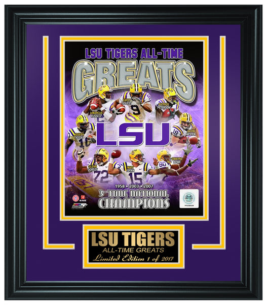College LSU Tigers Limited Edition All-Time Greats Frame. FTSOE137