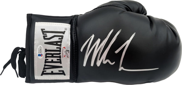 Boxing MIKE TYSON AUTOGRAPHED BLACK EVERLAST BOXING GLOVE