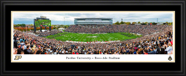 Purdue Boilermakers Football 50 Yard Line Panoramic Picture Framed  - Ross-Ade Stadium Wall Decor