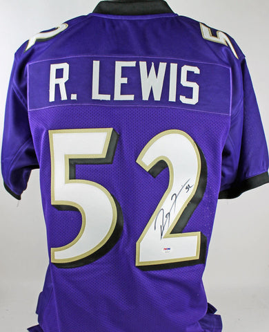 Ravens Ray Lewis Authentic Signed Black Jersey Autographed PSA/DNA ITP Comes fully certified with Certificate of Authenticity and tamper-evident hologram.