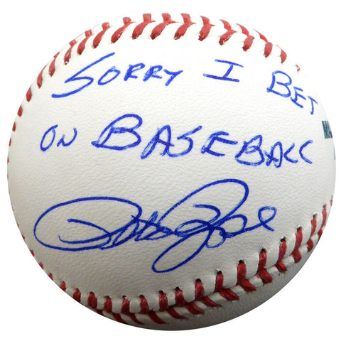 MLB-Cincinnati Reds Baseball -PETE ROSE AUTOGRAPHED MLB BASEBALL REDS "SORRY I BET ON BASEBALL"