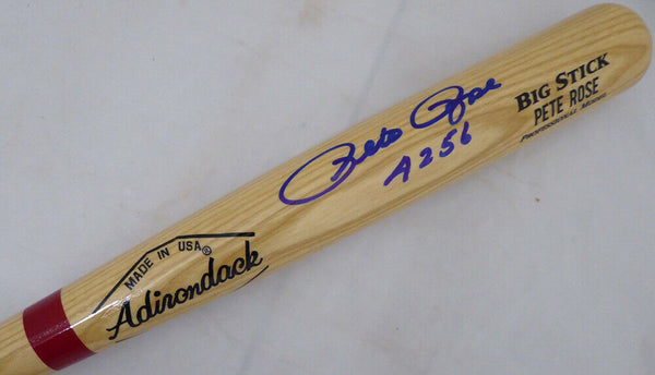 PETE ROSE AUTOGRAPHED SIGNED BLONDE RAWLINGS BAT REDS "4256"