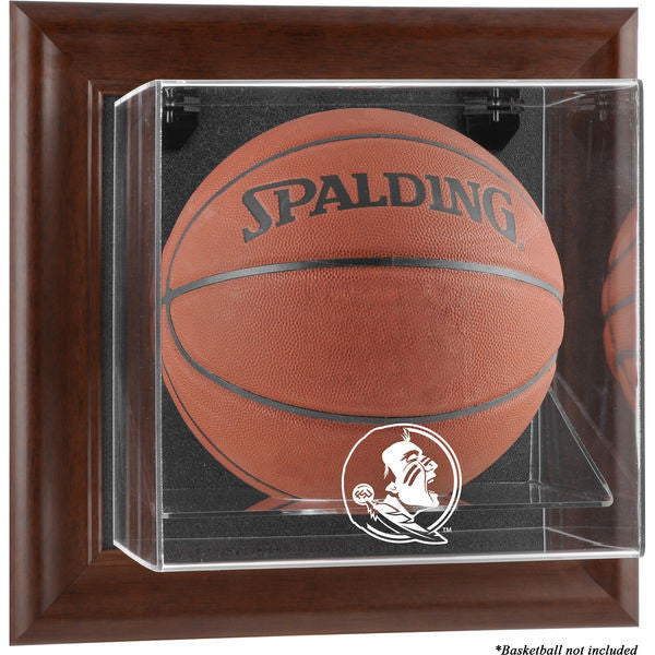 Florida State Seminoles Brown Framed (2014 - Present Logo) Wall-Mountable Basketball Display Case