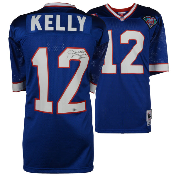 Jim Kelly Buffalo Bills Autographed Blue 1994 Authentic Mitchell & Ness Jersey with "HOF 02" Inscription