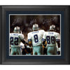 Troy Aikman, Michael Irvin, Emmit Smith Dallas Cowboys Framed Autographed 16'' x 20'' Backshot Photograph