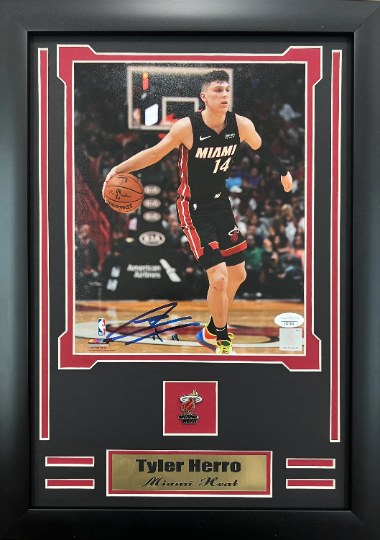 NBA Heat - Tyler Herro Autographed 8x10 Photo Framed