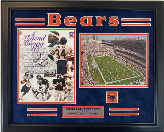 NFL Bears Walter Payton Autographed Limited Edition Frame