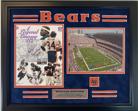 NFL Bears Walter Payton Autographed Limited Edition Frame