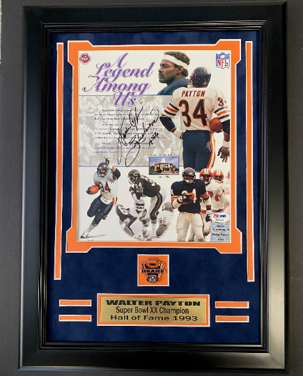 Walter Payton Autographed PSA authenticated- Autographed Football Photos