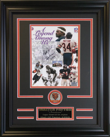 Chicago Bears - Walter Payton Autographed Collage. - National Memorabilia